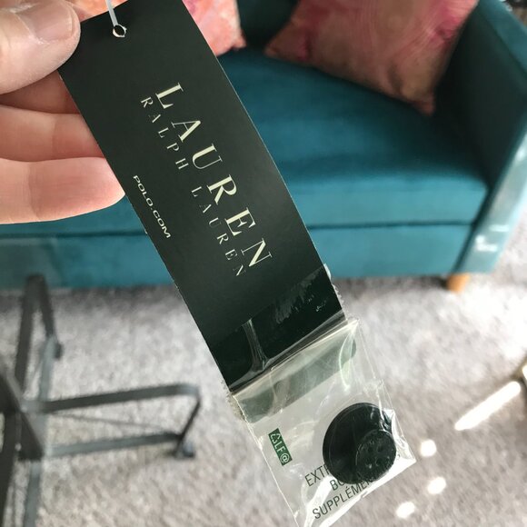 LAUREN Ralph Lauren size 14 Black Cotton Velveteen Fitted Blazer Jacket NWT $250 - Picture 4 of 5